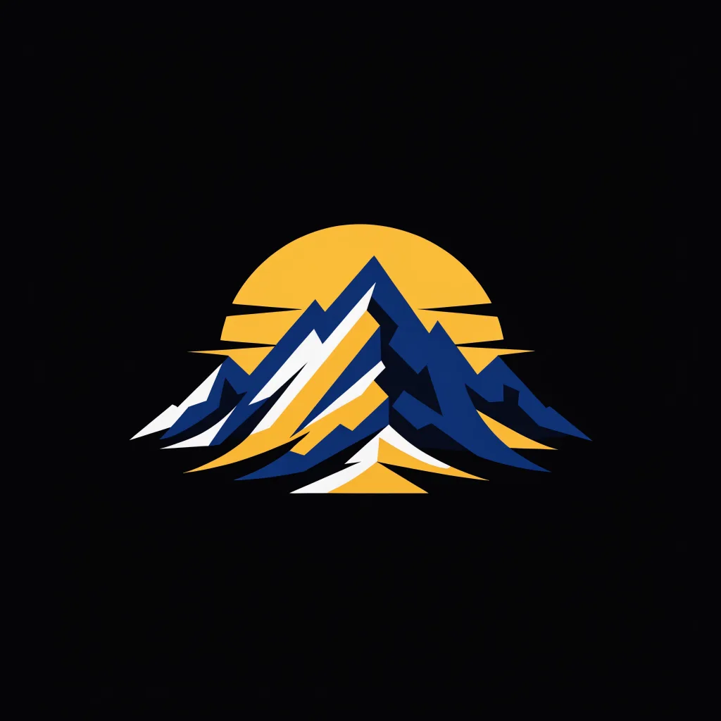 Sun rising behind mountain peaks app icon