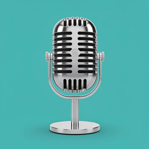 Chrome studio microphone app icon made with Appicons.ai