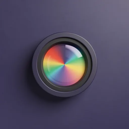 Camera lens app icon made with Appicons.ai
